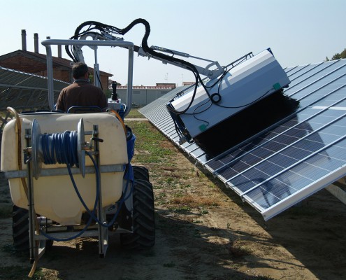 Multione-solar-panel-washer for mini loader