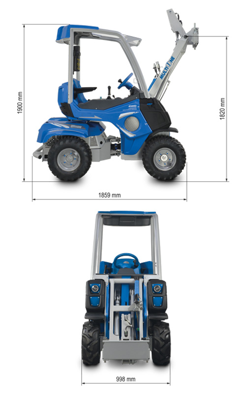 Multione 2.2 Mini loader Lift Height